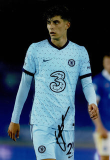  Kai Havertz Signed 12X8 Photo Chelsea F.C. Genuine Signature AFTAL COA (1484)