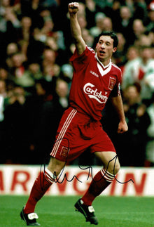 Robbie Fowler SIGNED 12X8 PHOTO GENUINE Liverpool FC SIGNATURE AFTAL COA (1630)