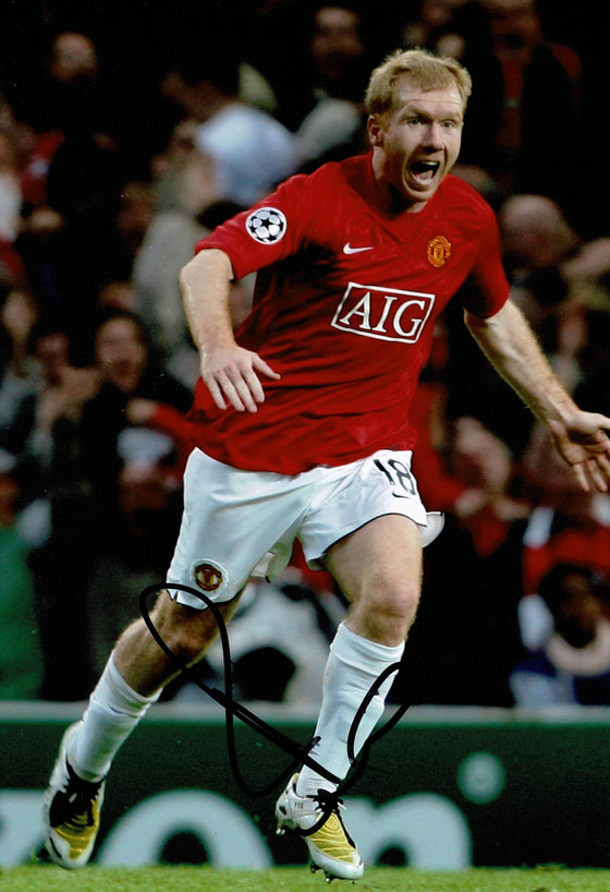 Paul Scholes Signed 12X8 Photo Manchester United AFTAL COA (1739)
