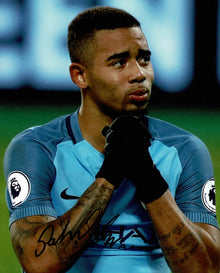  Gabriel Jesus Signed 10X8 Photo Manchester City AFTAL COA (1238)