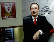  Rafael Benítez SIGNED 10X8 PHOTO Liverpool FC GENUINE SIGNATURE AFTAL COA (1236)