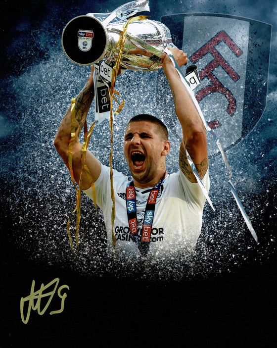 Aleksandar Mitrovic Signed 10X8 Photo Fulham F.C. Autograph AFTAL COA (1198)