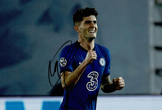 Christian Pulisic Signed 12X8 Photo Chelsea FC Genuine Signature AFTAL COA (1900