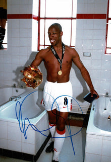  Ian Wright Signed 12X8 Photo Arsenal F.C. Genuine Signature AFTAL COA (1917)