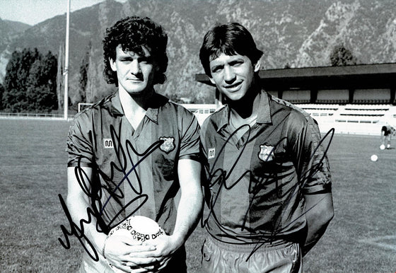 Gary Lineker SIGNED 12X8 Photo FC Barcelona Genuine Signature AFTAL COA (1935)