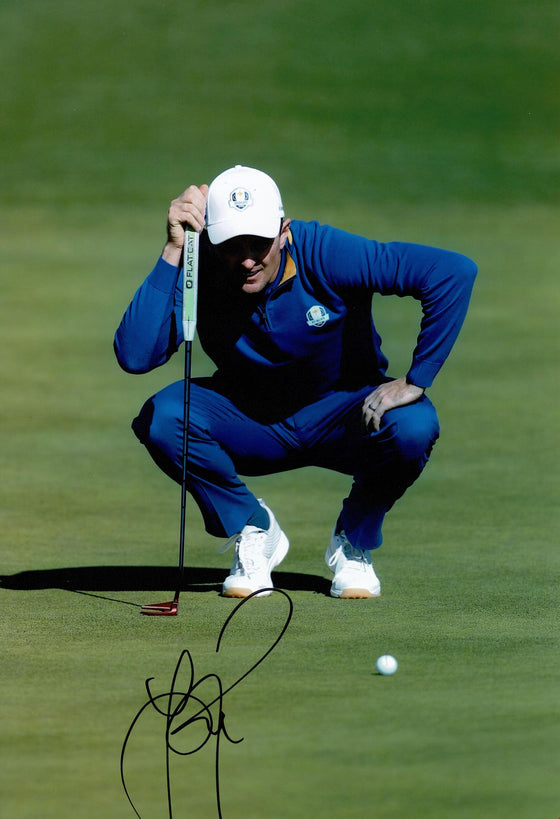 Justin Rose Signed 12X8 PHOTO Ryder Cup AFTAL COA (3114)
