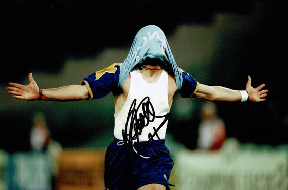 Fabrizio Ravanelli Signed 12X8 Photo Juventus & Italy Autograph AFTAL COA (9027)