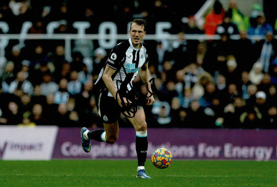 Dan Burn Signed 12X8 Photo Newcastle United F.C. AFTAL COA (9097)