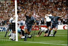  Alan Shearer Signed 12X8 Photo EURO 96 England AFTAL COA (9125)