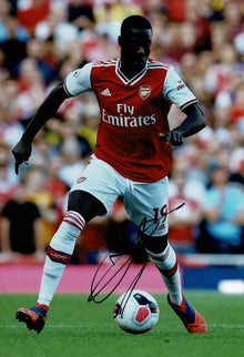  Nicolas Pepe Signed 12X8 Photo Arsenal F.C. AFTAL COA Genuine Signature (9135)