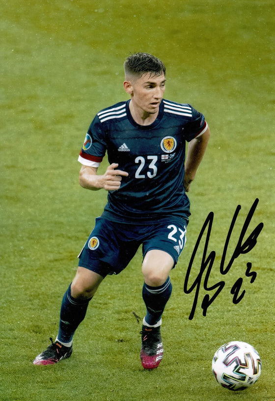 Billy Gilmour Signed 12X8 Photo Scotland Euro 2020 AFTAL COA (1421)