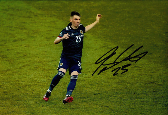 Billy Gilmour Signed 12X8 Photo Scotland Euro 2020 AFTAL COA (1427)