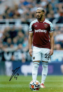  Said Benrahma SIGNED 12X8 Photo West Ham United F.C. Genuine AFTAL COA (1568)