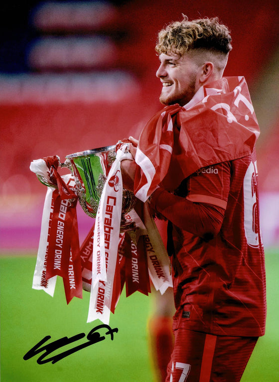 Harvey Elliott Signed 16X12 League Cup Photo Liverpool EXACT PROOF AFTAL COA (A)