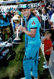  Chris Woakes Signed 12X8 Photo 2019 England CRICKET World Cup AFTAL COA (2638)