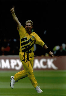  Shane Warne Signed 12X8 Photo Australia Cricket Legend AFTAL COA (2637)
