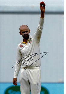  Nathan Lyon Signed 12X8 Photo Australia Cricket Legend AFTAL COA (2629)
