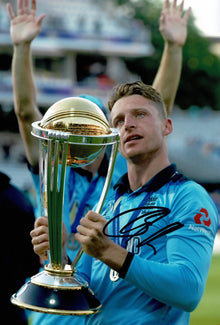  Jos Buttler Signed 12X8 Photo England CRICKET WORLD CUP 2019 AFTAL COA (2614)