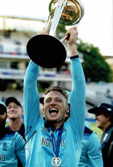  Jos Buttler Signed 12X8 Photo England CRICKET WORLD CUP 2019 AFTAL COA (2612)