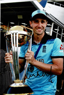  Chris Woakes Signed 12X8 Photo 2019 England CRICKET World Cup AFTAL COA (2557)