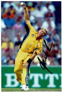  Shane Warne Signed 12X8 Photo Australia Cricket Legend AFTAL COA (2546)