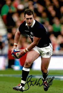  Stuart Hogg Signed 12X8 Photo Scotland Rugby Genuine Signature AFTAL COA (2249)