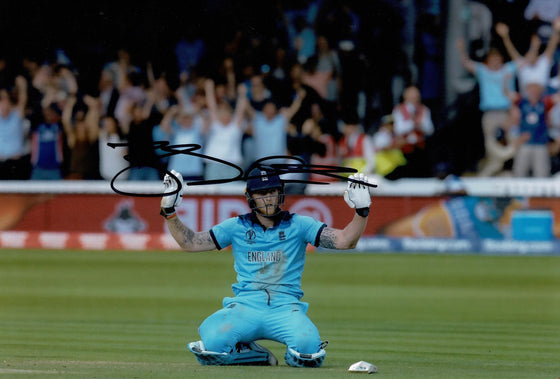 Ben Stokes Signed 12X8 Photo England 2019 CRICKET WORLD CUP AFTAL COA (2646)