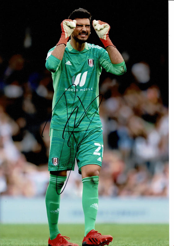 Paulo Gazzaniga Signed 12X8 Photo Fulham F.C. Autograph AFTAL COA (9107)
