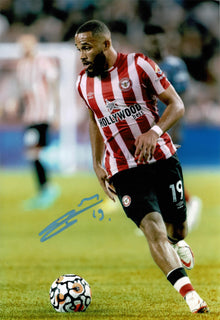 Bryan Mbeumo Signed 12X8 Photo Brentford F.C. Autograph AFTAL COA (9143)