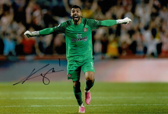 David Raya Signed 12X8 Photo Brentford F.C. Autograph AFTAL COA (1833)