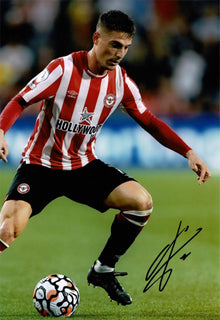  Sergi Canos Signed 12X8 Photo Brentford F.C. Autograph AFTAL COA (1890)