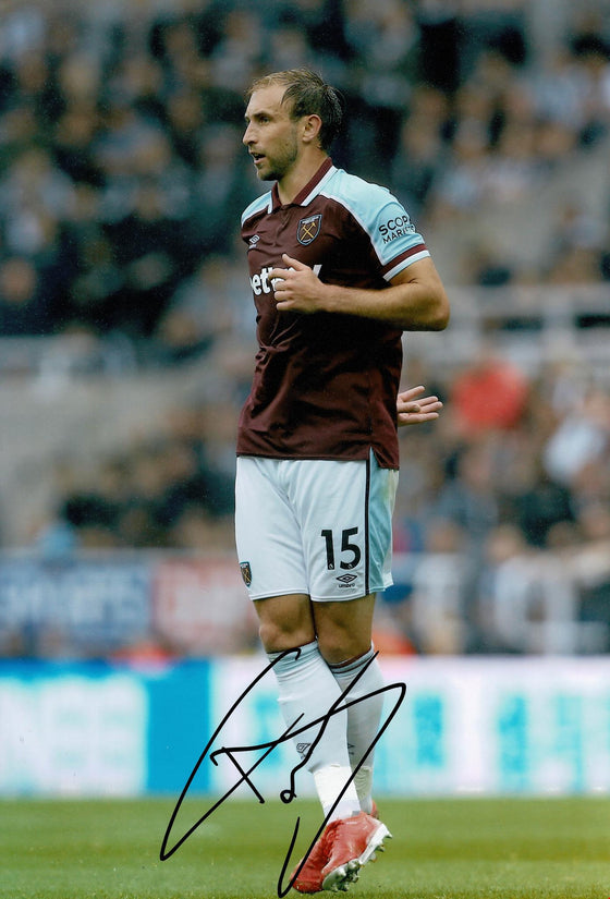 Craig Dawson SIGNED 12X8 Photo West Ham United Genuine AFTAL COA (1474)