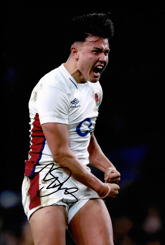 Marcus Smith Signed 12X8 Photo England & Harlequins Rugby AFTAL COA (2117)