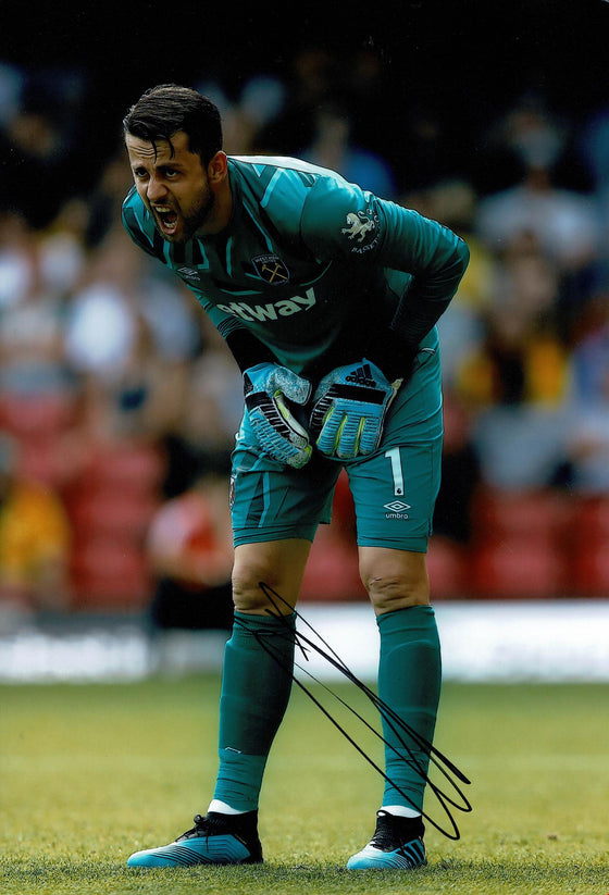 Lukasz Fabianski SIGNED 12X8 Photo West Ham United Genuine AFTAL COA (1485)