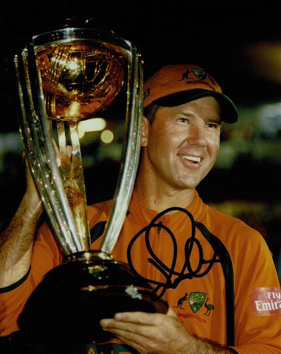 Ricky Ponting Signed 10X8 Photo Cricket Australia Genuine AFTAL COA (2510)