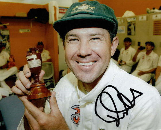 Ricky Ponting Signed 10X8 Photo Cricket Australia Genuine AFTAL COA (2514)