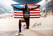 Grant Holloway Signed 12X8 Photo Tokyo 2020 Genuine Signature AFTAL COA (E)