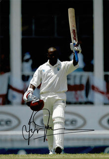  Brian Lara Signed 12X8 Photo West Indies Iconic World Record AFTAL COA (2573)