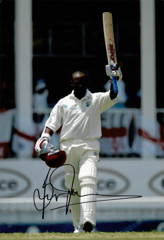 Brian Lara Signed 12X8 Photo West Indies Iconic World Record AFTAL COA (2573)