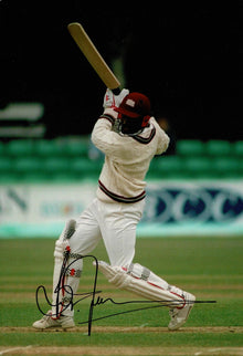  Brian Lara Signed 12X8 Photo West Indies Iconic Cricketer AFTAL COA (2608)