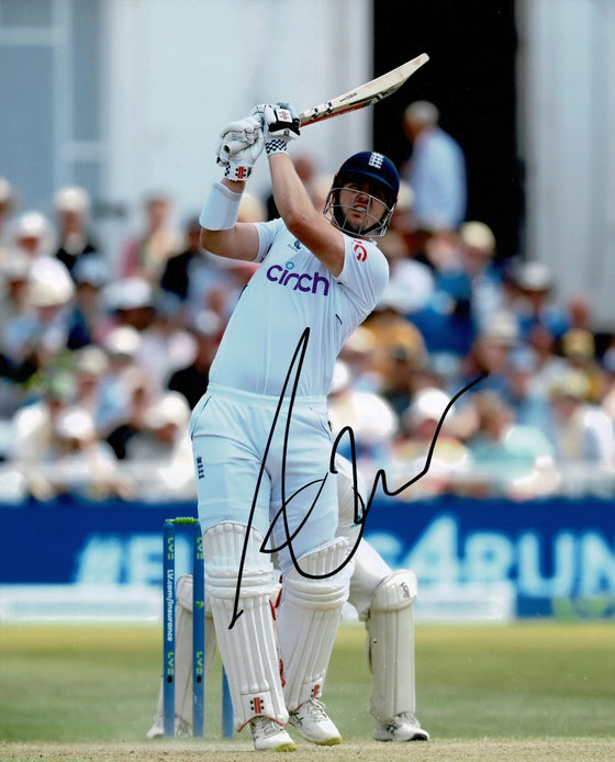 Alex Lees Signed 10X8 Photo ENGLAND Cricket AFTAL COA (2527)