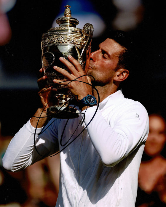 Novak Djokovic Signed 10X8 PHOTO Genuine Signature Wimbledon AFTAL COA (B)