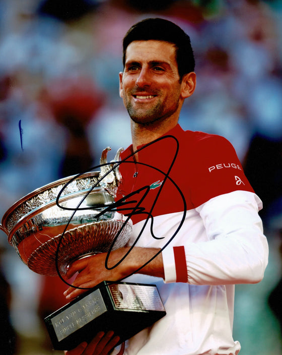 Novak Djokovic Signed 10X8 PHOTO Genuine Signature French OPEN AFTAL COA (C)