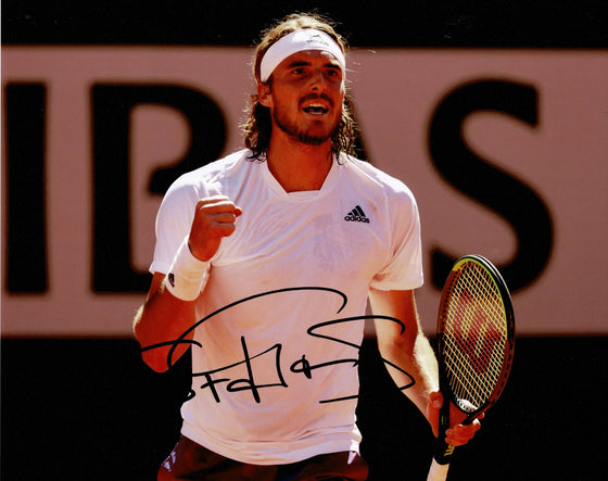 Stefanos Tsitsipas Signed 10X8 PHOTO Genuine Autograph AFTAL COA (A)