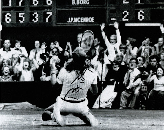 Bjorn Borg Signed 10X8 PHOTO Genuine Autograph Wimbledon Icon AFTAL COA (G)