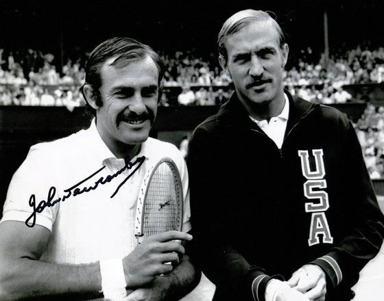 John Newcombe Signed 10X8 Photo Wimbledon Champion GENUINE AFTAL COA (B)