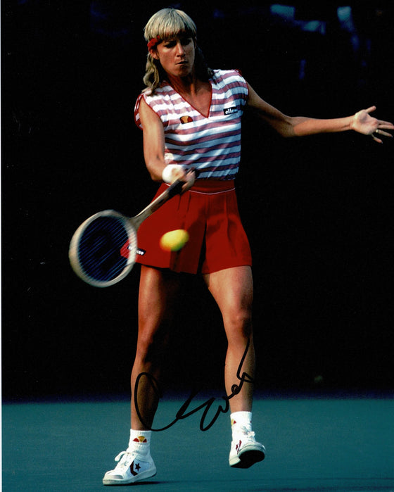 Chris Evert Signed 10X8 Photo Tennis Legend GENUINE SIGNATURE AFTAL COA (A)