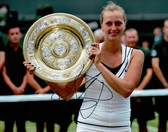 Petra Kvitova Signed 10X8 Photo Wimbledon Champion GENUINE AFTAL COA (A)