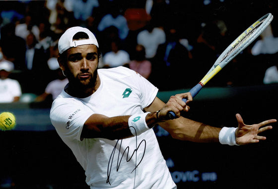 Matteo Berrettini Signed 12X8 PHOTO Genuine Autograph Wimbledon AFTAL COA (D)