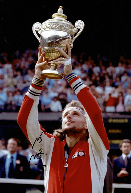 Bjorn Borg Signed 12X8 Photo Wimbledon Champion GENUINE AUTOGRAPH AFTAL COA (H)